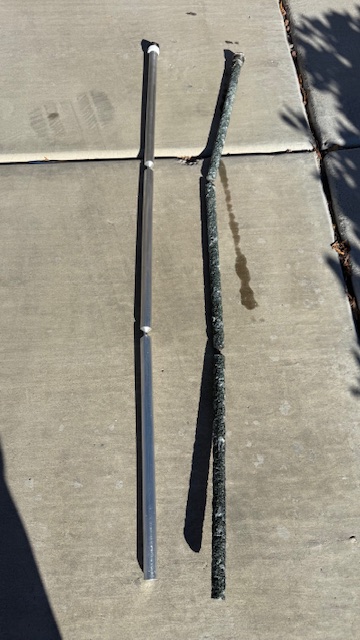 Old vs new water heater anode rod from a Las Vegas home