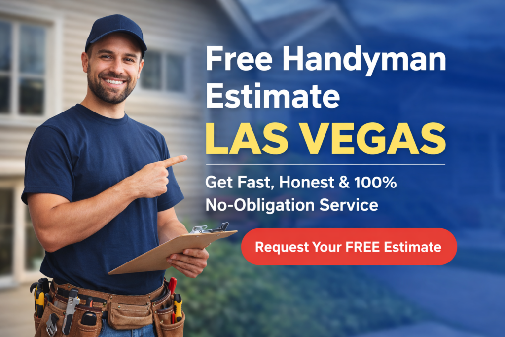 Free handyman estimate in Las Vegas provided by a professional handyman offering fast and no-obligation home repair services