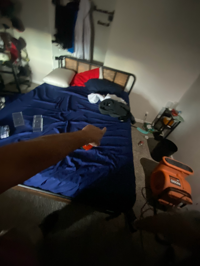 Residential water damage restoration inspection in Las Vegas