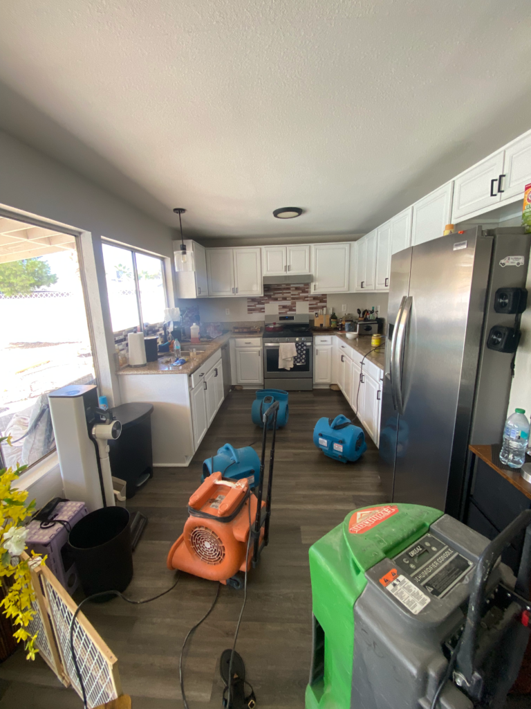 Las Vegas whole-home water damage restoration progress