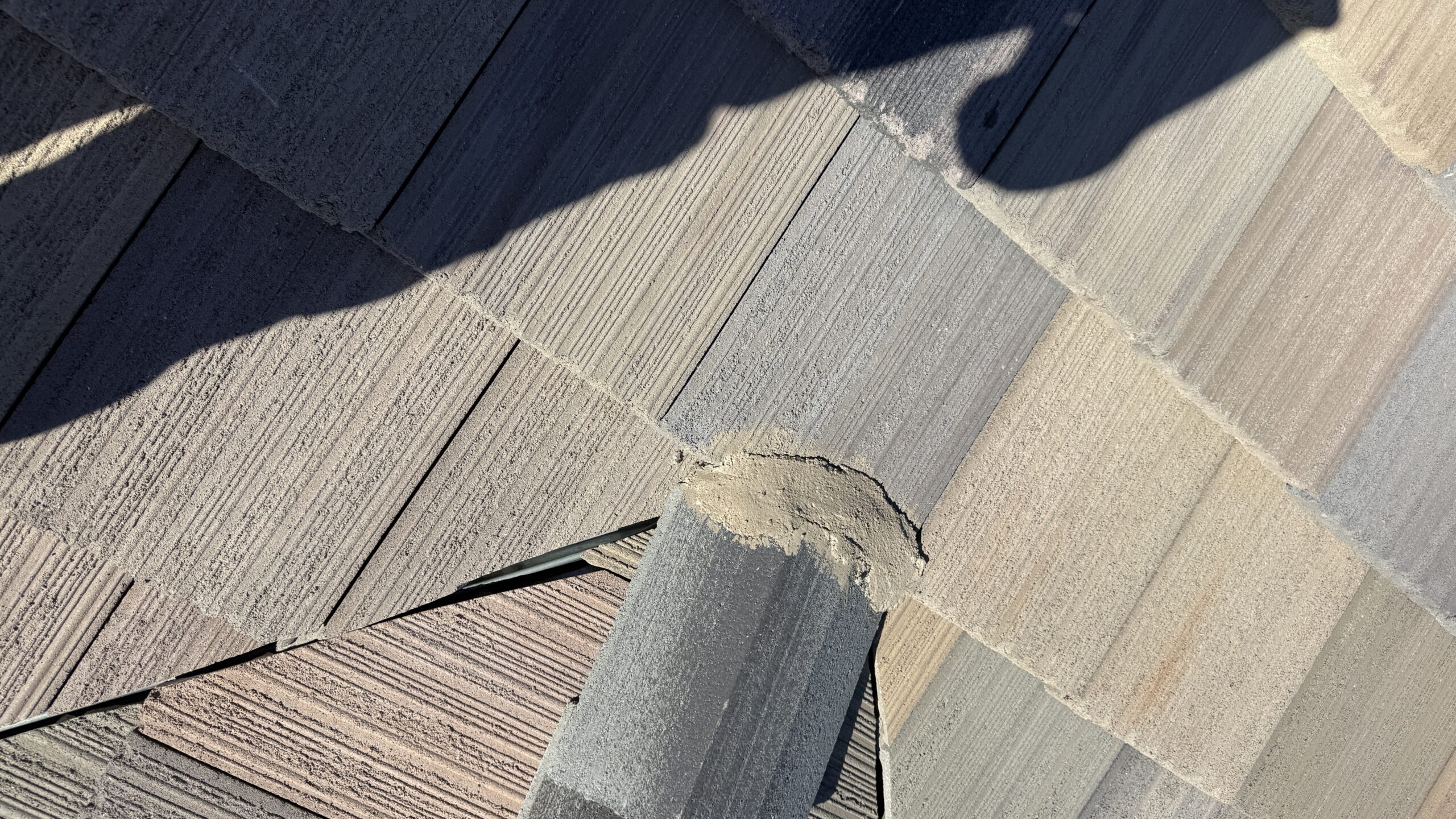 Concrete roof tile repair project in Pahrump Nevada