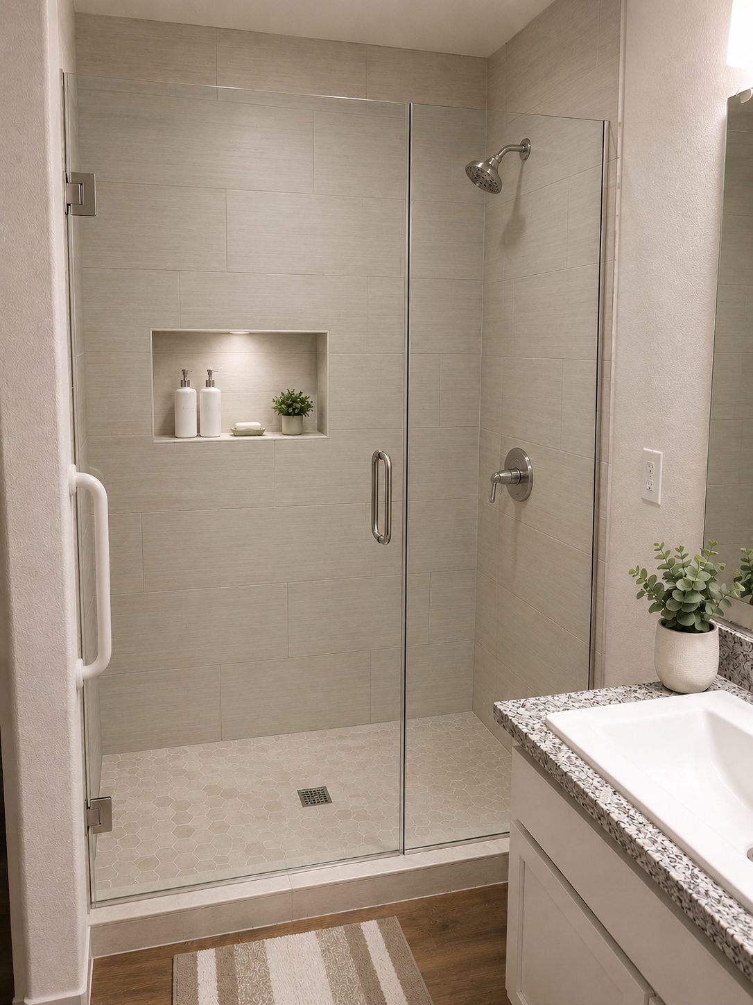 Before shower remodeling project in Las Vegas by Call 4 Handyman
