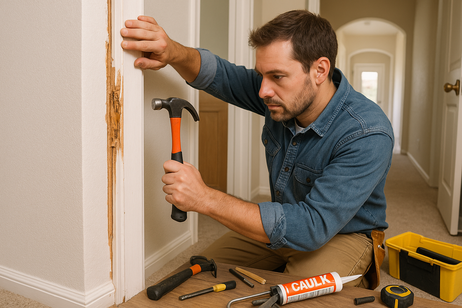 Door repairs planning illustration
