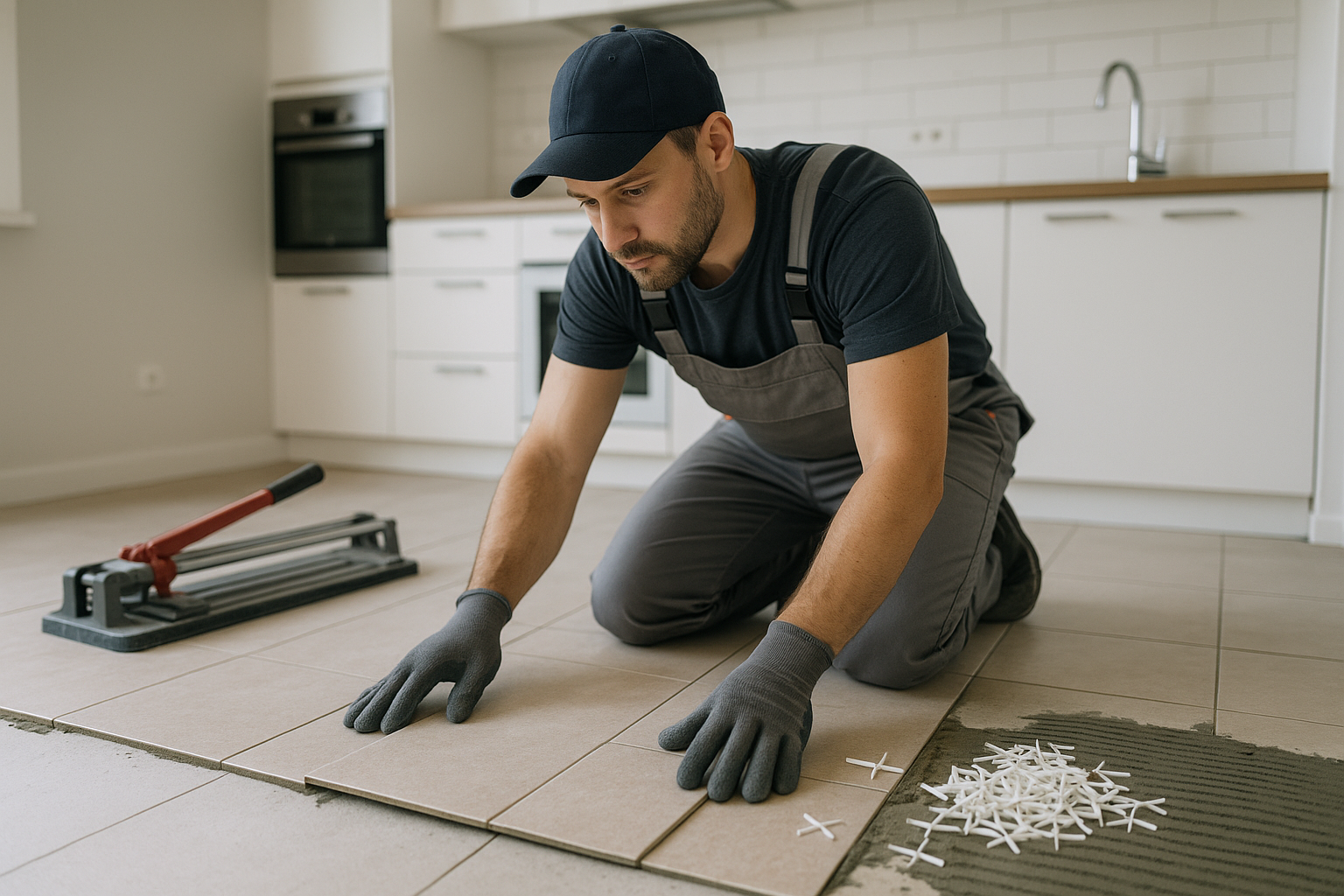 Tile installation illustration for property repairs planning